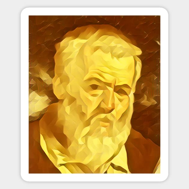 Anaximander Golden Portrait | Anaximander Artwork 8 Sticker by JustLit